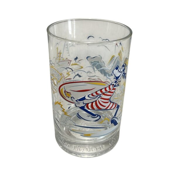 Set Of 4 Disney Commemorative Glasses 25 Years Of Magic Goofy & Mickey Mouse Vin - Picture 3 of 6